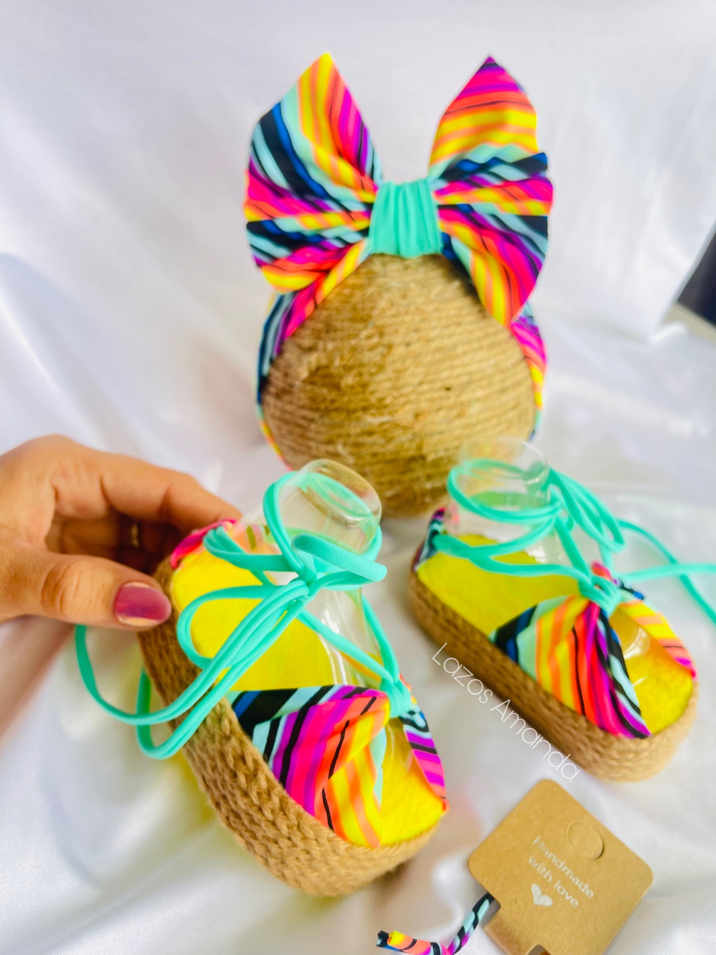 Rainbow baby sandals 🌈💗