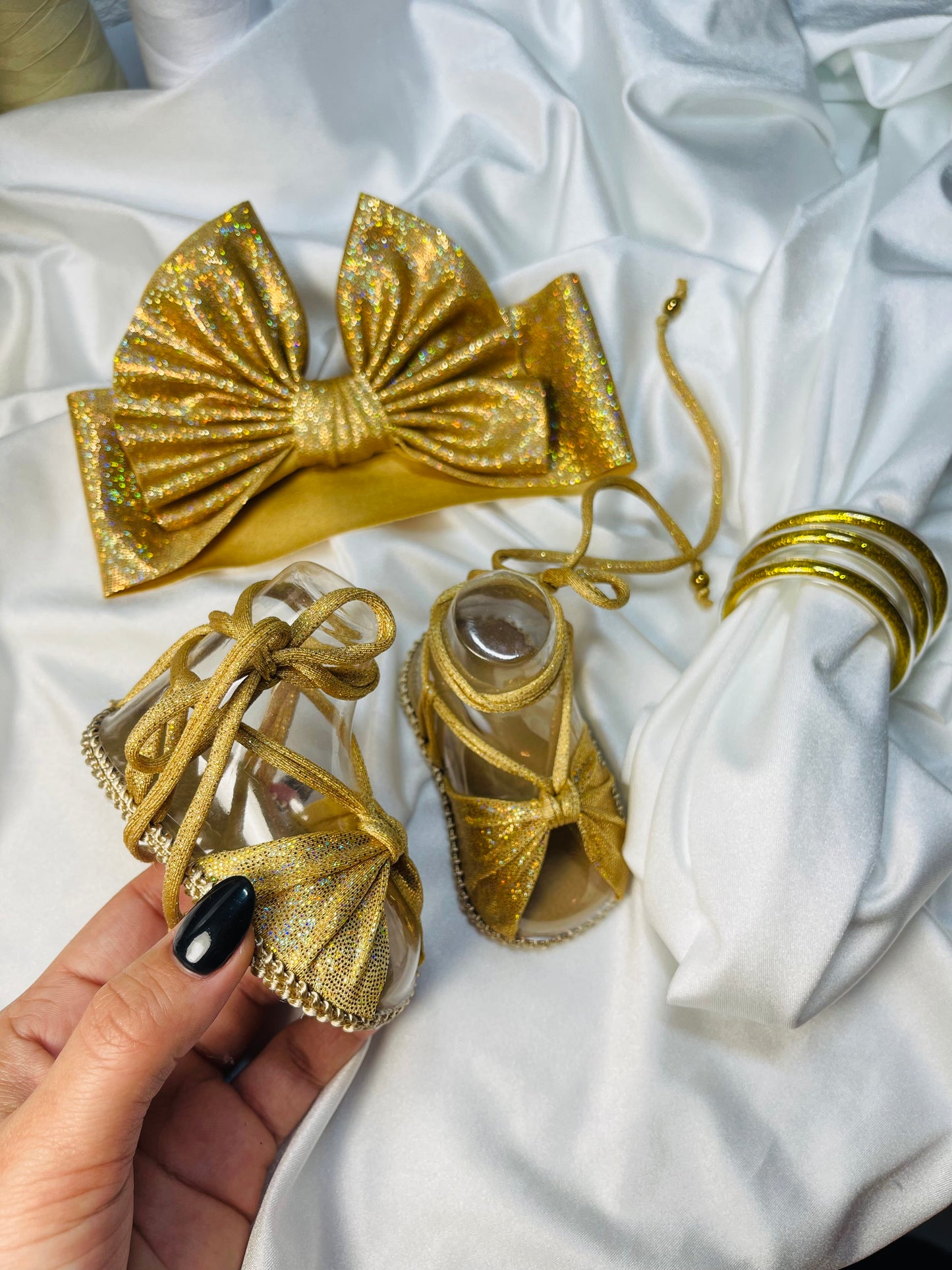 Gold Flat Sandals ✨
