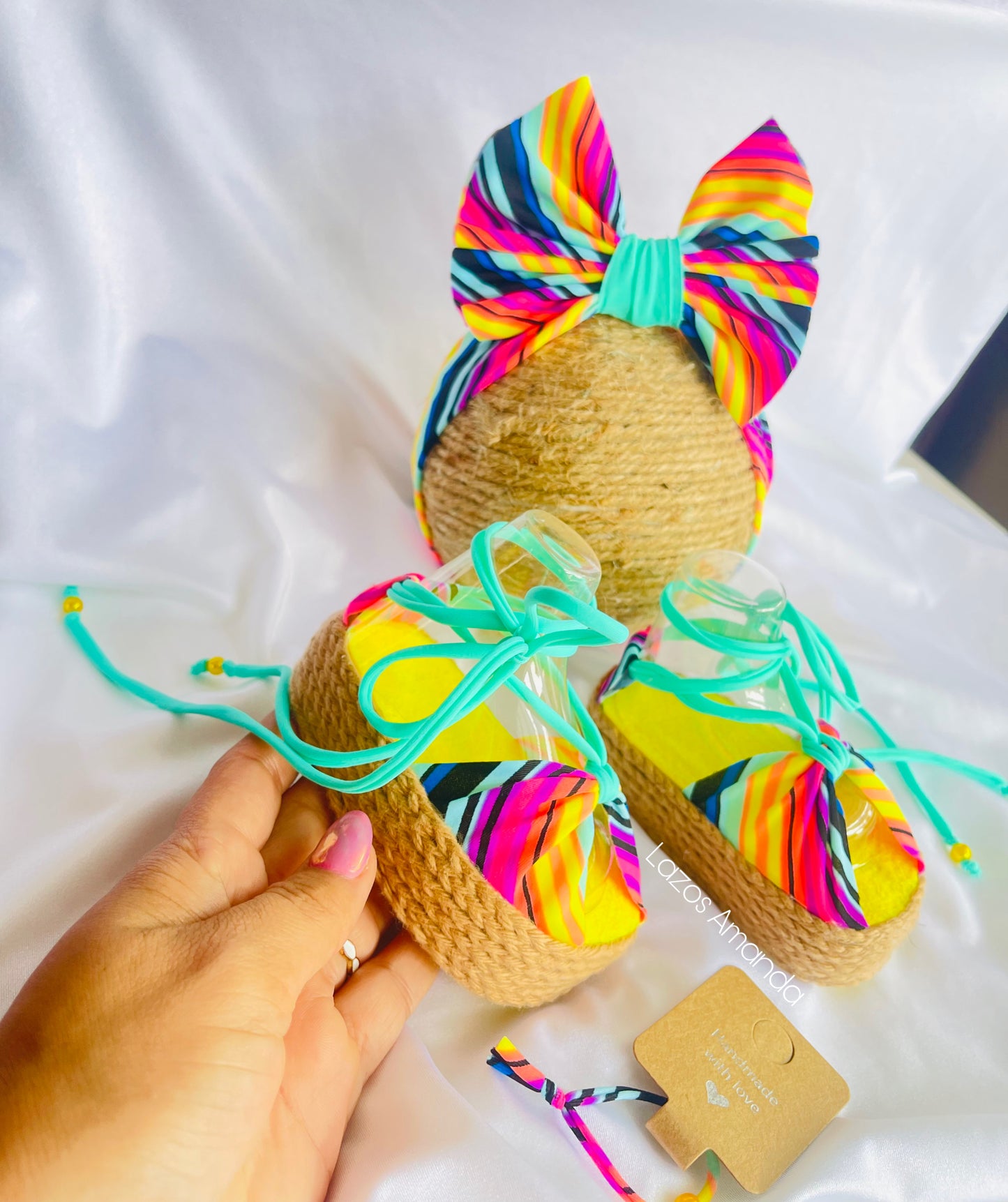 Rainbow baby sandals 🌈💗