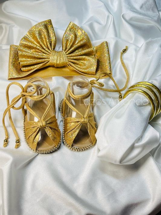 Gold Flat Sandals ✨