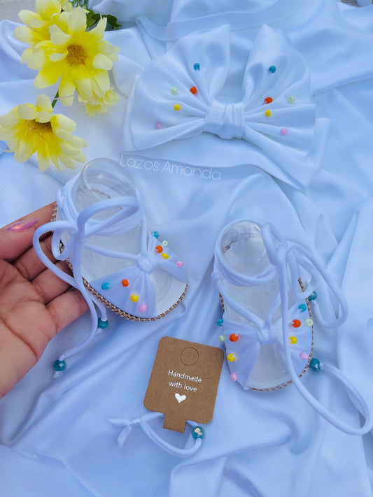 Sprinkle flat Sandals 🌈🎀