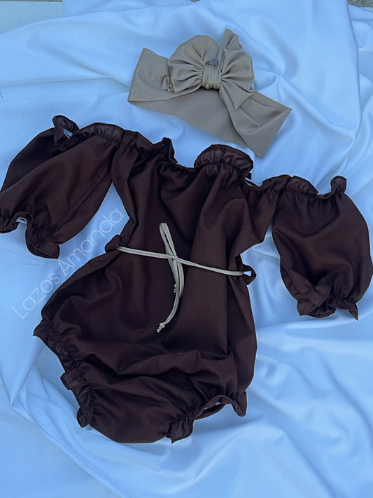 Brown Baby Romper🤎
